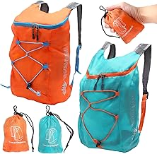 2 PCS Ultralight Foldable Backpack, Foldable Travel Backpack for Men Women, Trekking Backpack, Waterproof, Lightweight Backpack for Hiking, Camping, Daily Use
