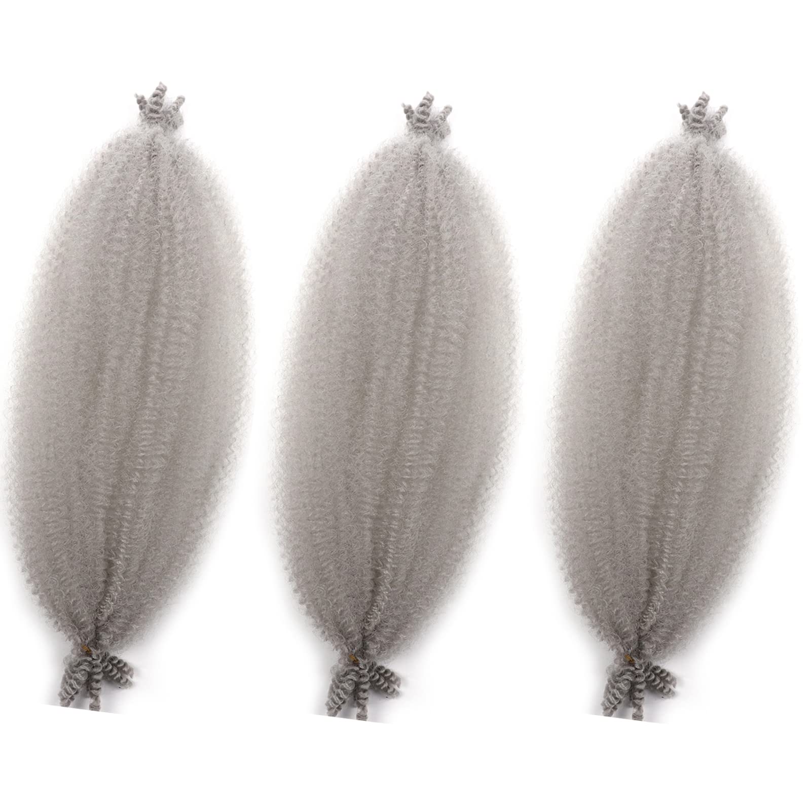 Marley Twist Braiding Hair Gray 16 Inch Marley Hair Braiding Hair for Spring Twist Hair Soft Locs Passion Twist Hair Butterfly Locs Faux Locs Crochet