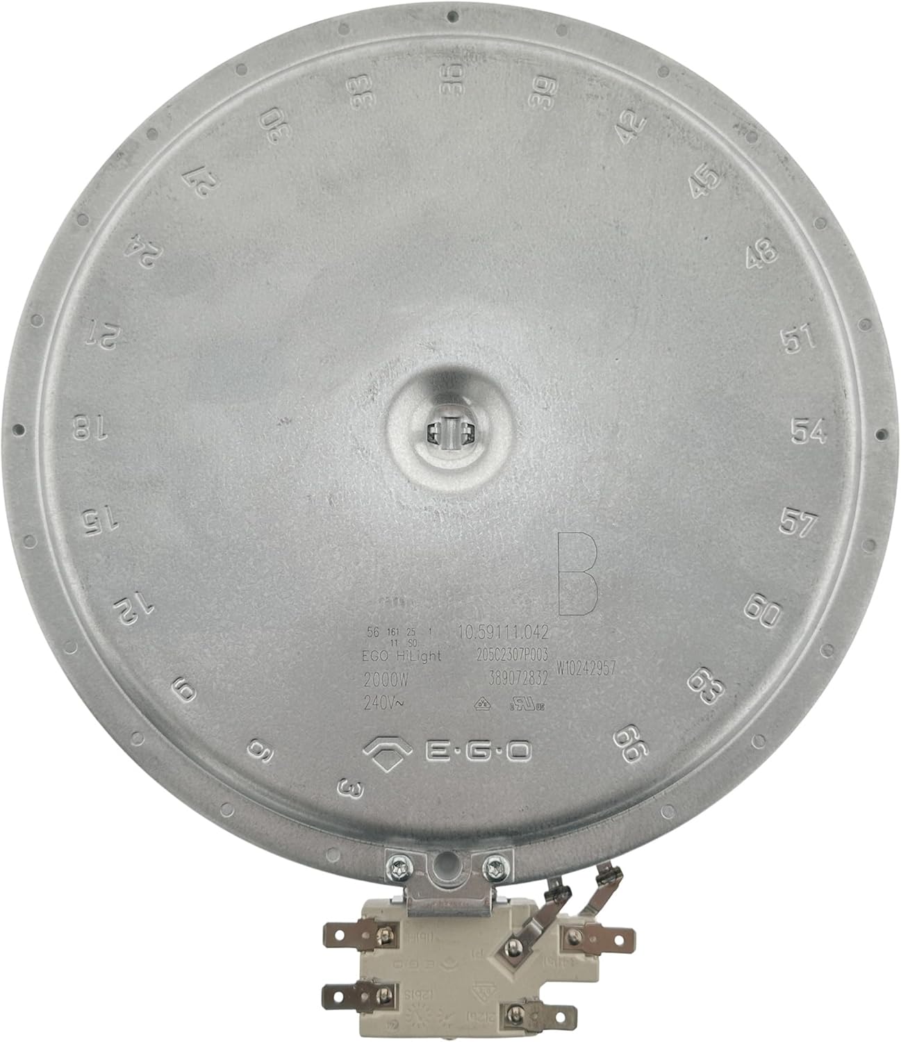 WB30T10045 WPW10242957 Range 8" Radiant Surface Element Burner 2000watt, Replaces WB30T10007 WB30T10132 WB30T10128 WB30K5031 W10823708 WP74007839 205C2307P003 205C2307P006 2152042812 223C7379P001
