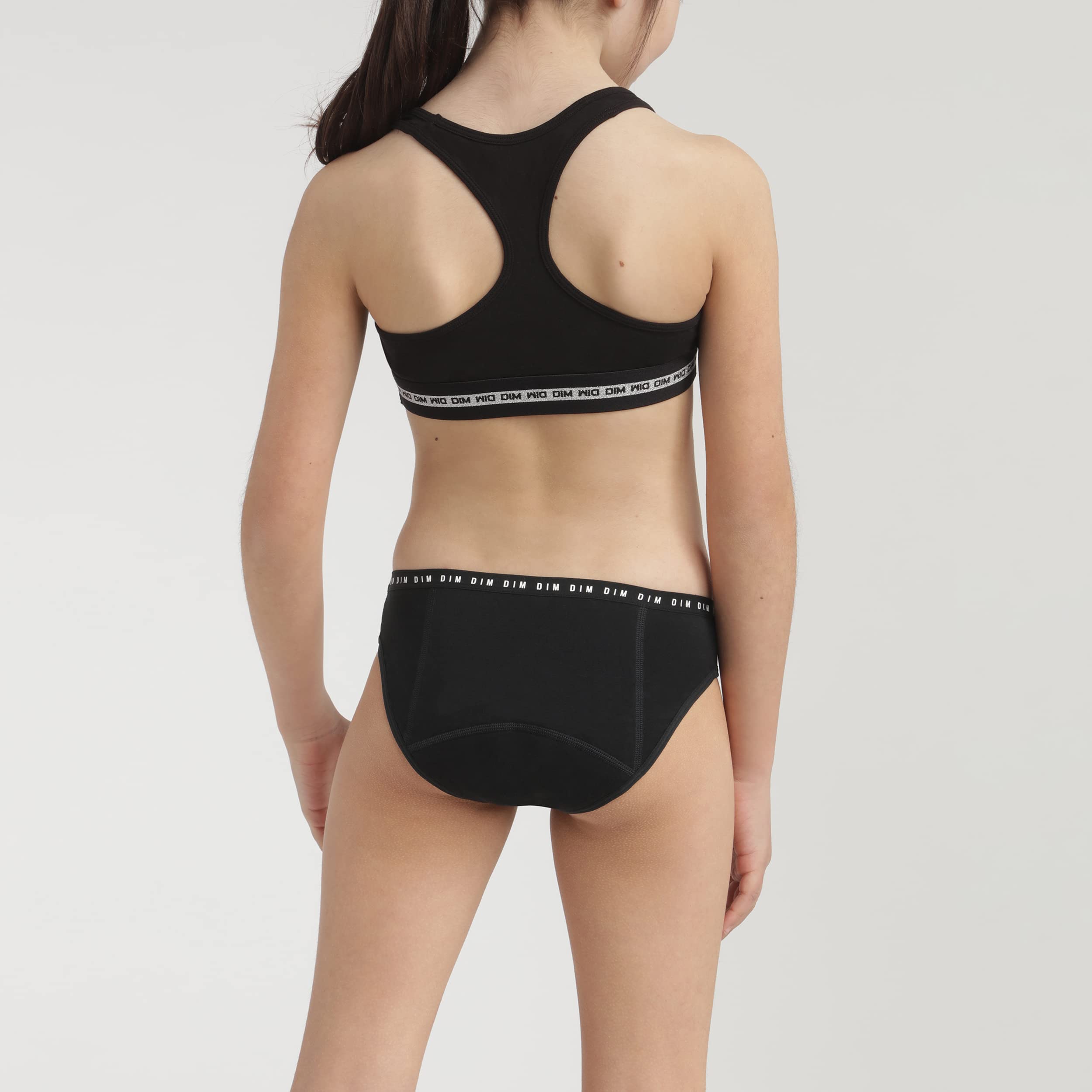 DIM My Protect Mutandine mestruali per ragazze x2 | Flusso abbonnte | Cotone organico ultra assorbente | Comfort e sicurezza | Lavabile