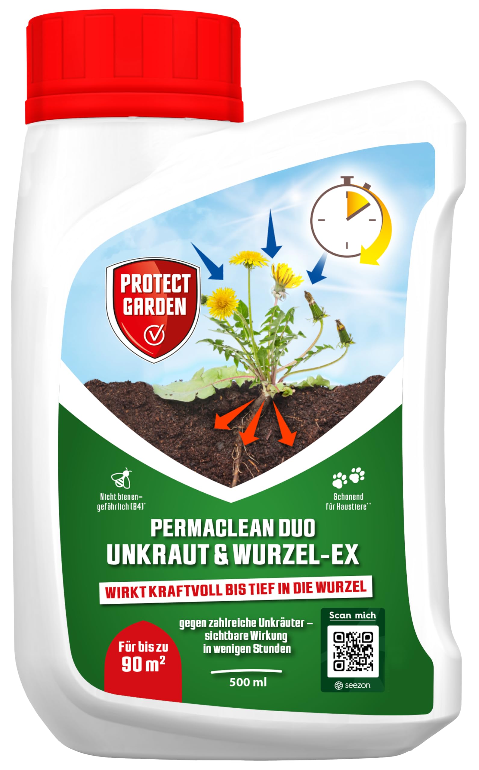 PROTECT GARDEN Permaclean Duo Unkrautvernichter & Wurzel Ex, 500 ml