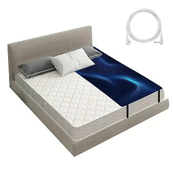 Grounding Pad for Bed with Anti-Slip PU Leather, 27"*76", Black | Grounding Mat with Grounding Cord, Conductive Earthing Mat Bed for Improve Sleep Relieve Stress, Fits Twin Size Bed