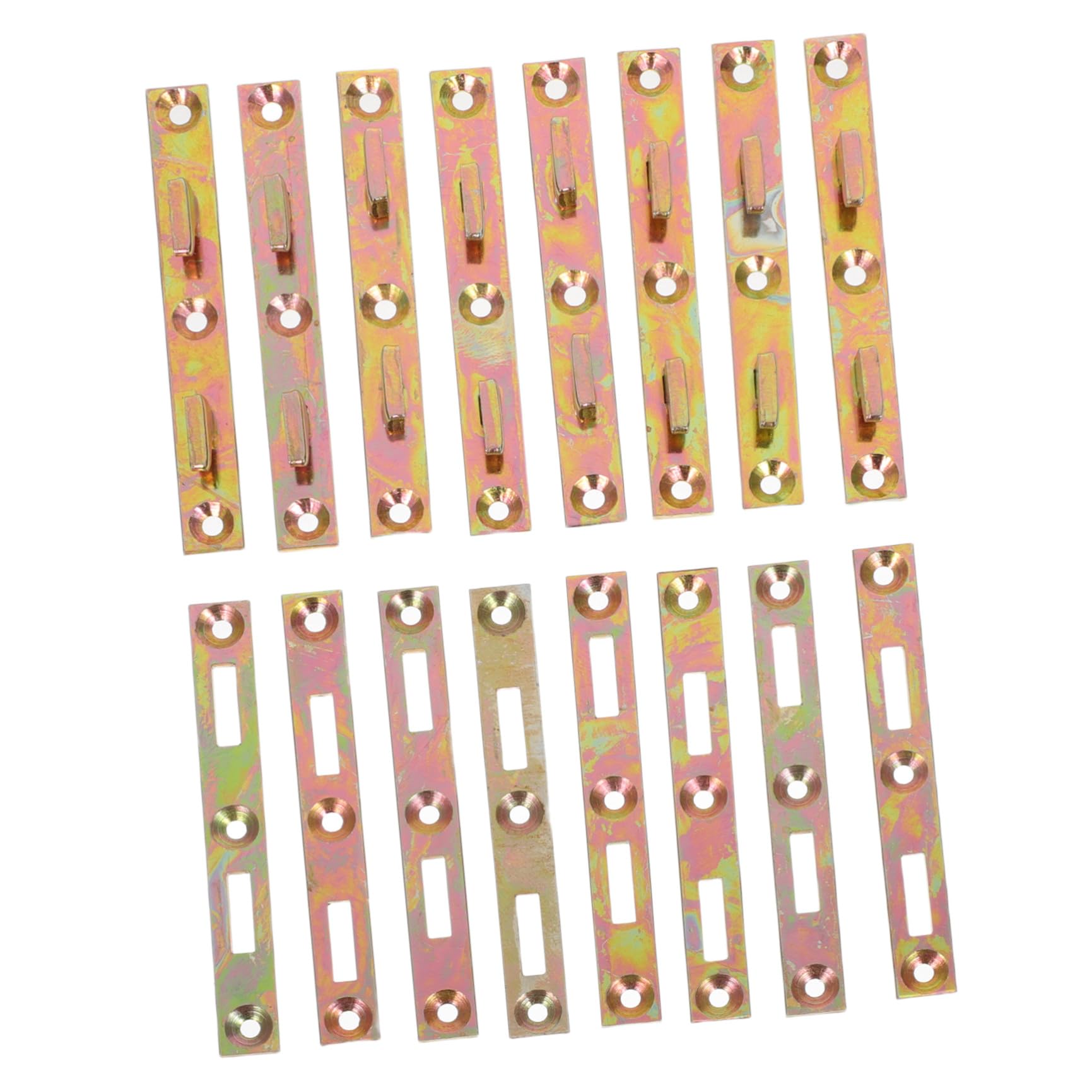 Lurrose 8 Set Set 8 Staffe per Ferramenta Telaio Letto 125mm in Metallo Resistente, Ganci di Fissaggio Sponde e Testiera per Arredamento Camera da Letto, Accessori Antirumore per Mobili