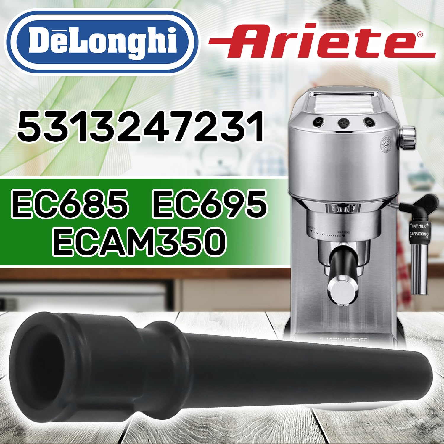 Ugello vapore compatibile per Dedica per macchina caffè modelli EC680 EC685