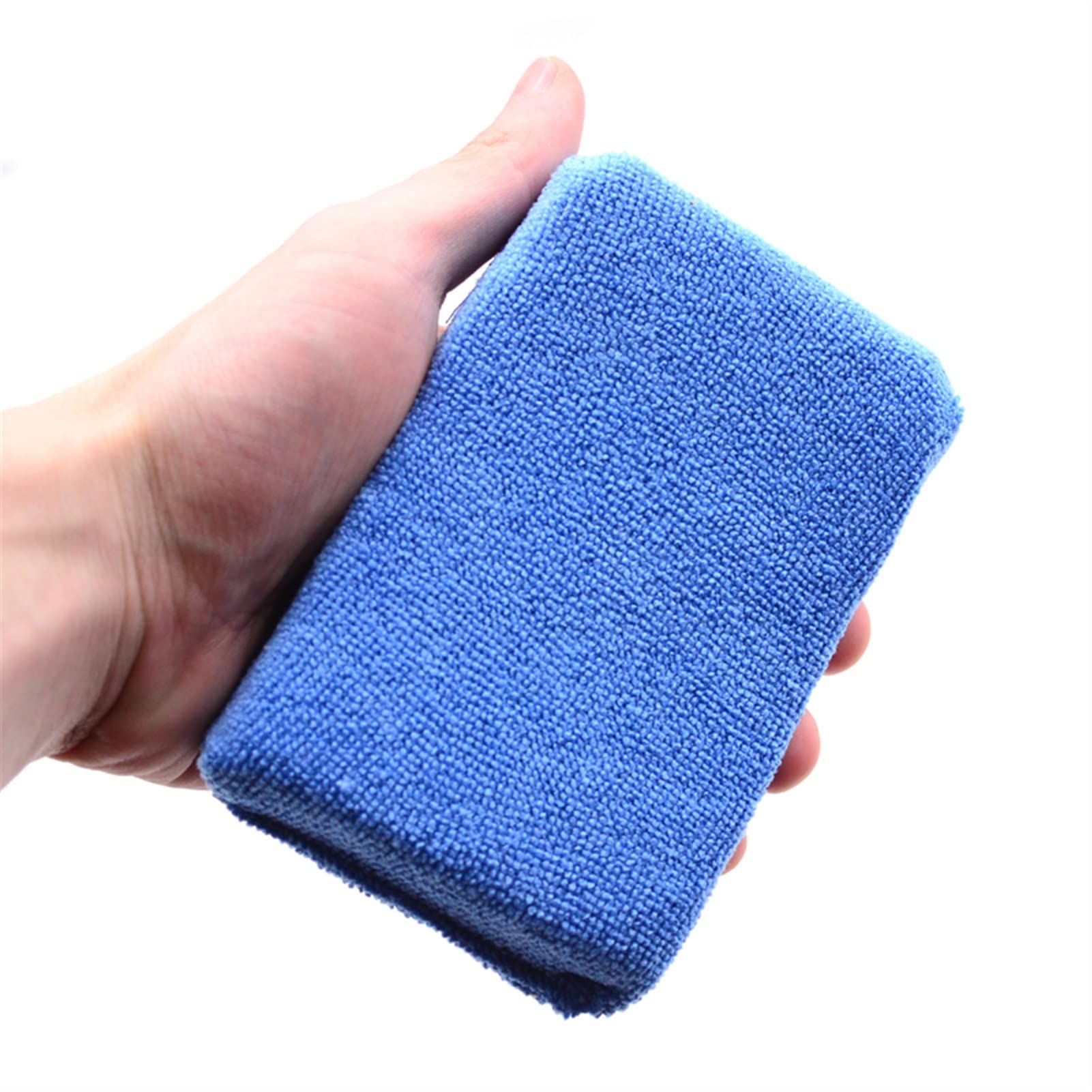 TRUSTTWO 6pcs Cuidado de Pintura for automóviles Premium Grado Microfibra Aplicadores Sponges Paños Microfibra Cera Pulido Detalle Detalles Lave Azul The New