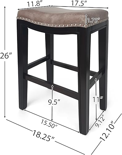 Miniatura 3 de Studded Counter Stool MP2 Set of 2 Dining Chairs Table & Chair Sets Foldable Bar Stools for Kitchen Counter Outdoor Seating,Grey