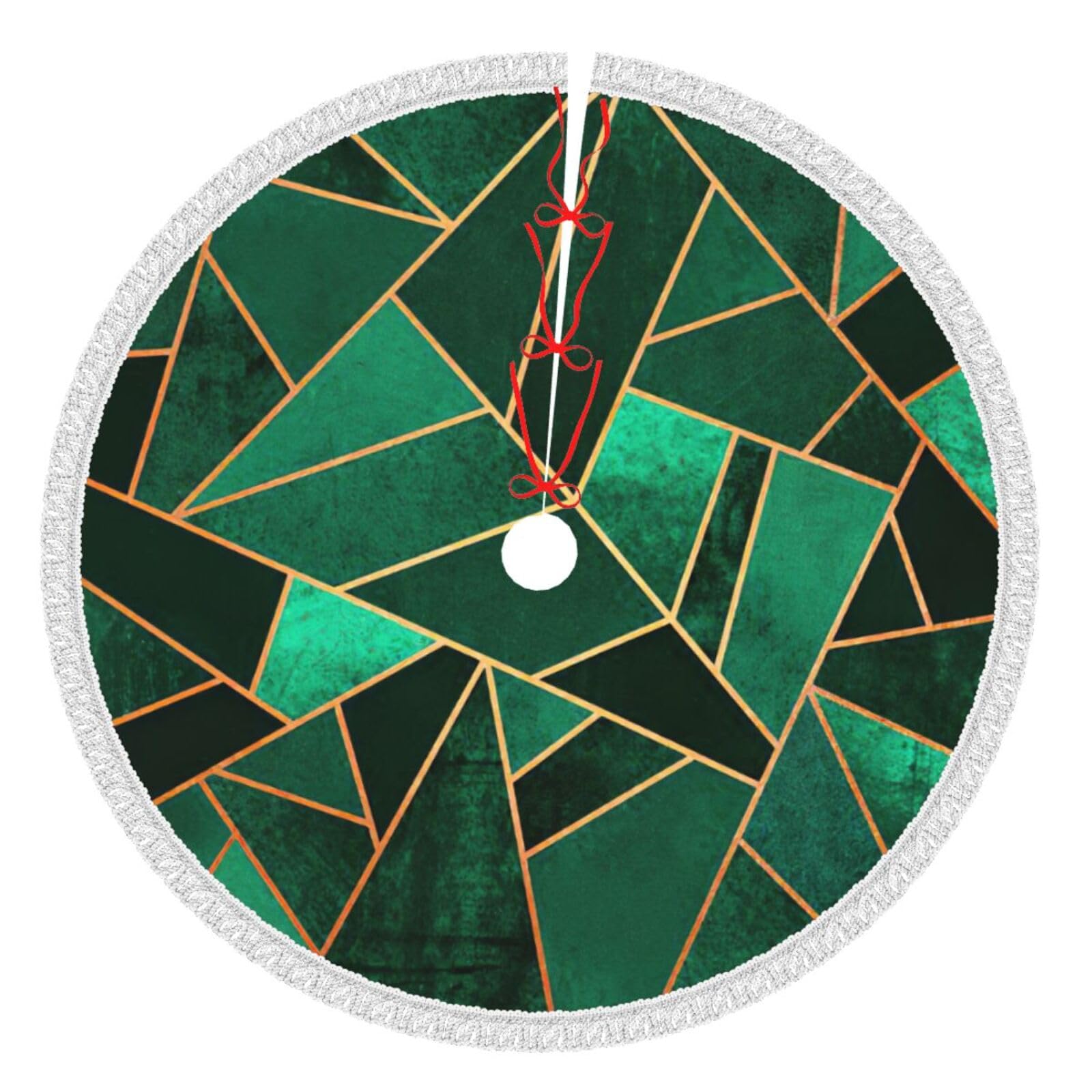 Jupe de sapin de Noël géométrique et grand tapis de fête