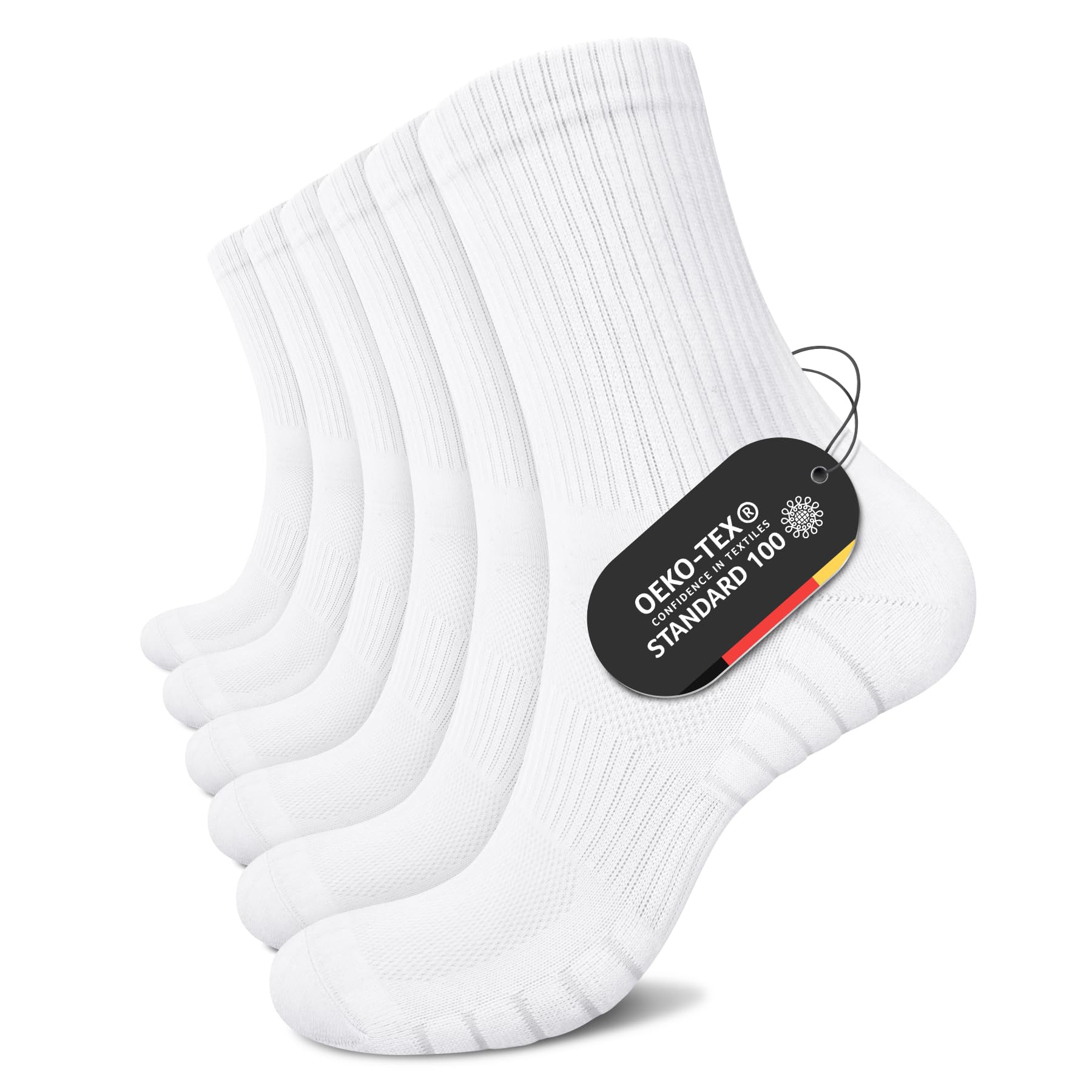 FALARY Sportsocken Wandersocken Herren Damen Tennissocken Socken Thermo Wintersocken Herrensocken Laufsocken 43-46 39-42 Trekkingsocken Gepolstert Atmungsaktiv Baumwolle 6 Paar