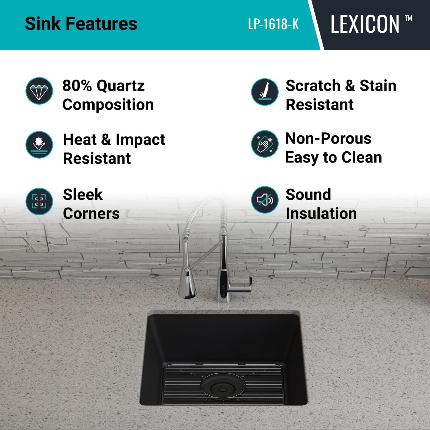 Lexicon LP-1618-K Sink specifications diagram
