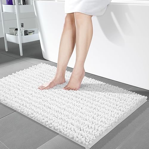 Miniatura 89 de Yimobra Alfombras de baño grandes antideslizantes lavables de 36 x 24 pulgadas, tapete de baño de chenilla ultra suave y absorbente, alfombra de