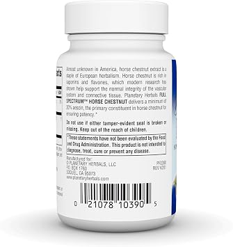 Planetary Herbals Full Spectrum Horse Chestnut, 500 mg - 60 Tablets
