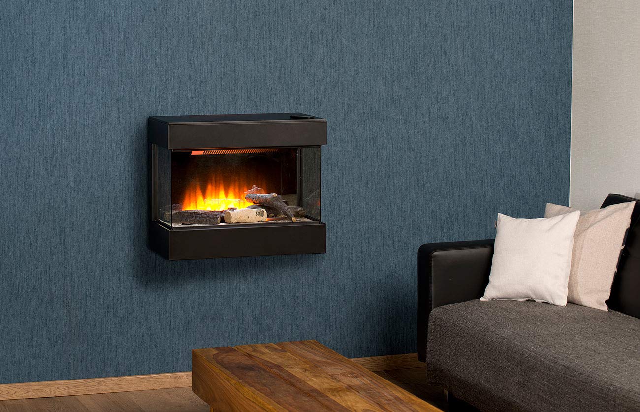 Carlo Milano Nostalgie-Elektro-Wandkamin "Tanami" mit 3D-Flammeneffekt, 2.000 Watt, 60 cm