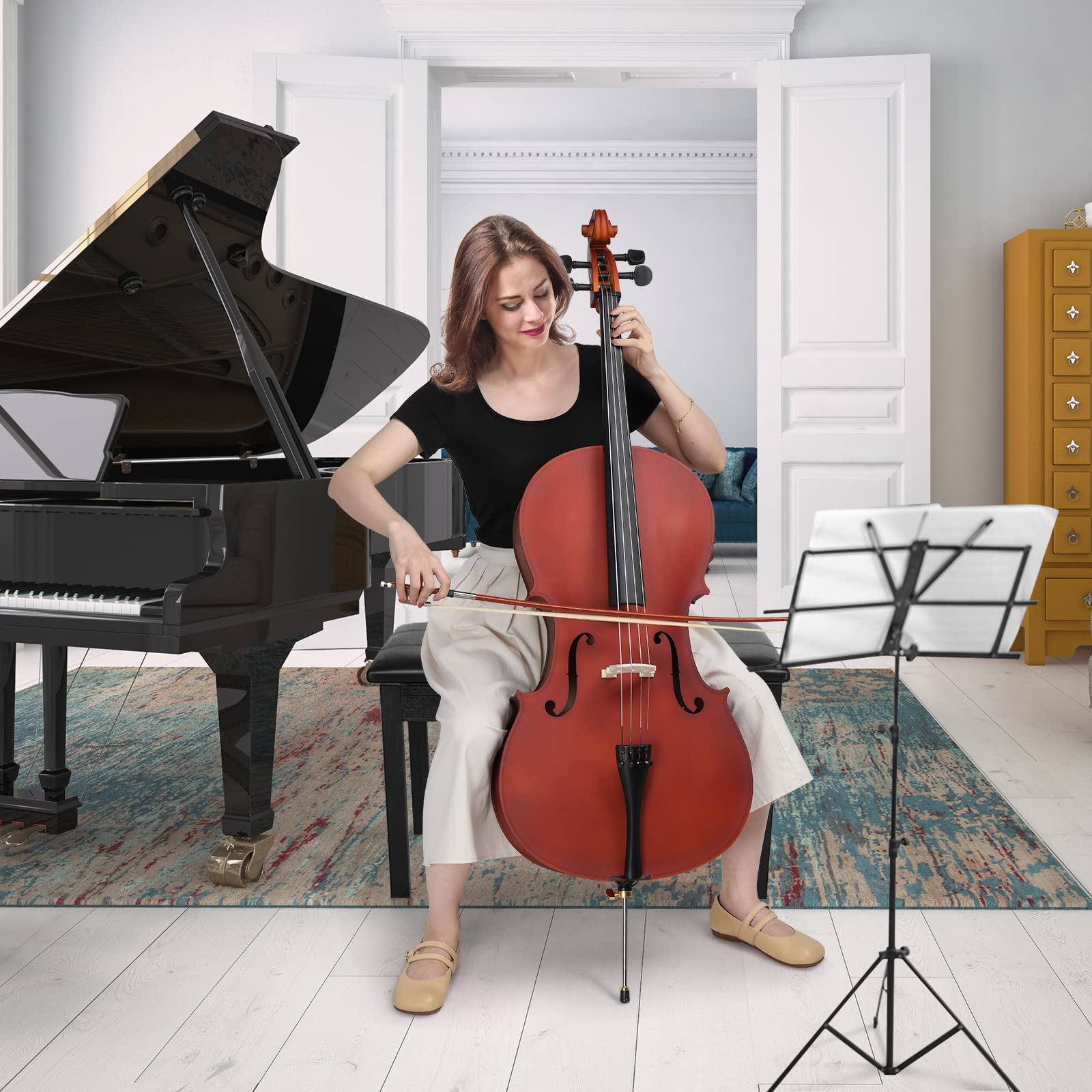 Amazon | Ktaxon フルサイズ チェロ 初心者チェロ4/4