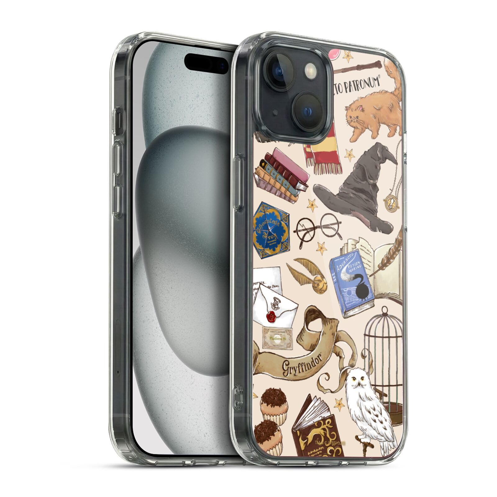 Head Case Designs Licenciado Oficialmente Harry Potter Patrón Luna Reliquias de la Muerte XXXVII Caso Funda de Gel Suave Compatible con Apple iPhone 12 / iPhone 12 Pro — view 45