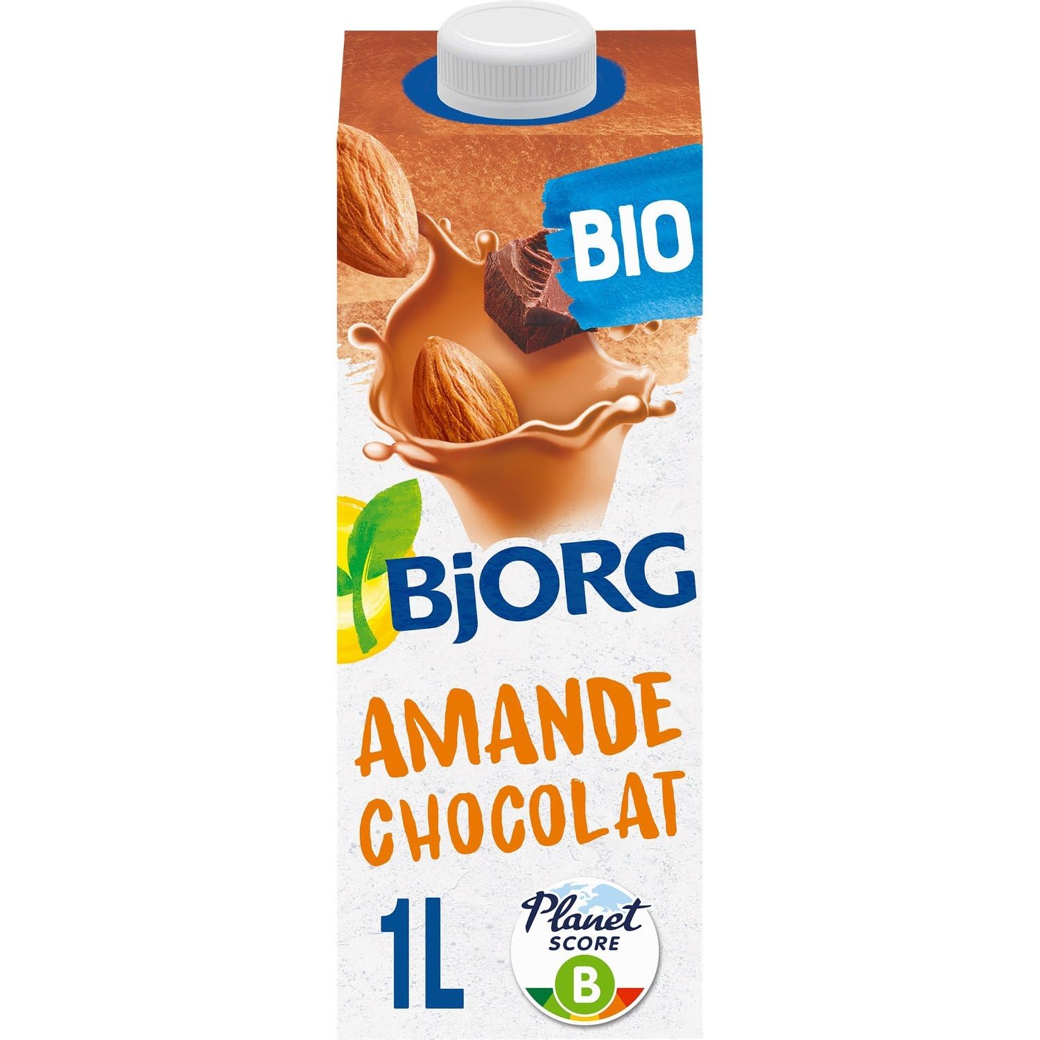 Alliez gourmandise et végétal au quotidien avec la Boisson Végétale Amande Chocolat Bio BJORG - 1L - Lot de 4