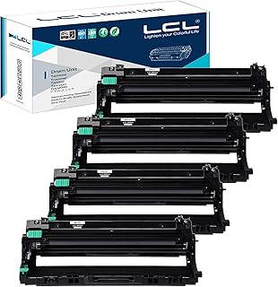 LCL Compatible for Brother DR-221 DR221 DR221CL DR-221CL (4-Pack, Black Cyan Yellow Magenta) Drum Unit for Brother HL-3140CW HL-3142CW HL-3150CDN HL-3150CDW HL-3152CDW HL-3170CW HL-3170CDW