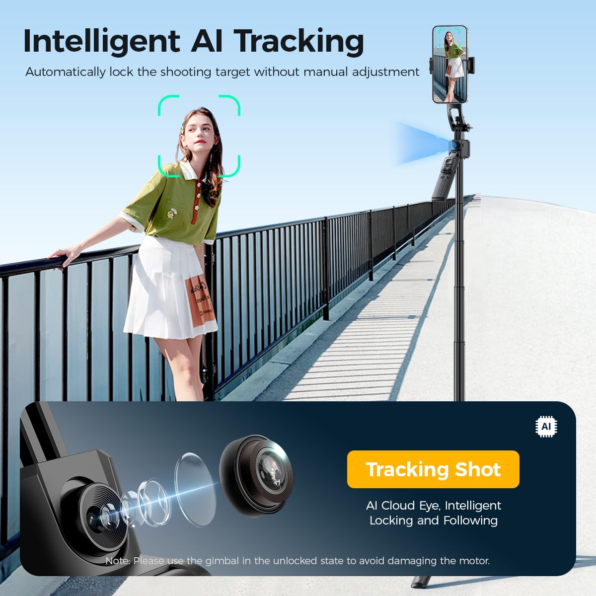 Treppiede per selfie da 176 cm, rotazione a 360°, apertura automatica, con telecomando ricaricabile, per TikTok/Vlog/Live Stream, compatibile con iPhone/Android/fotocamera/GoPro