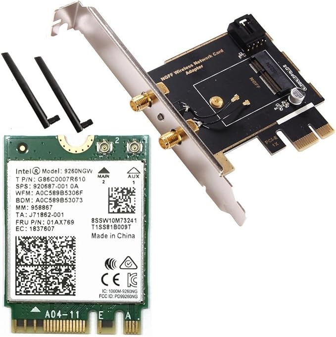 YQZ Intel Dual Band Wireless AC 9260NGW 1730 Mbps Bluetooth 5.0 - Foto 9