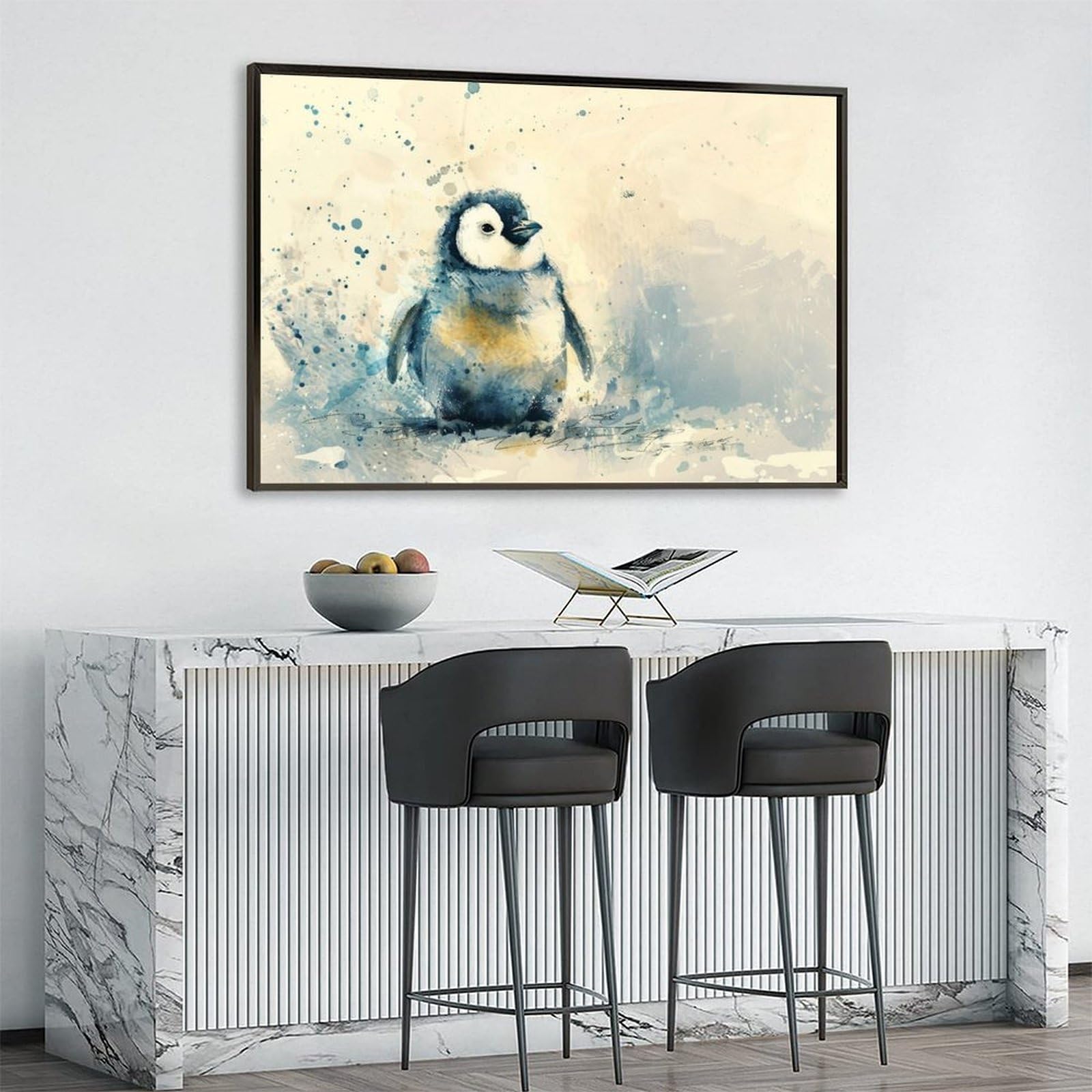 Amazon.co.jp: 絵画 かわいいペンギンインテリア 絵画 かわいい面白い