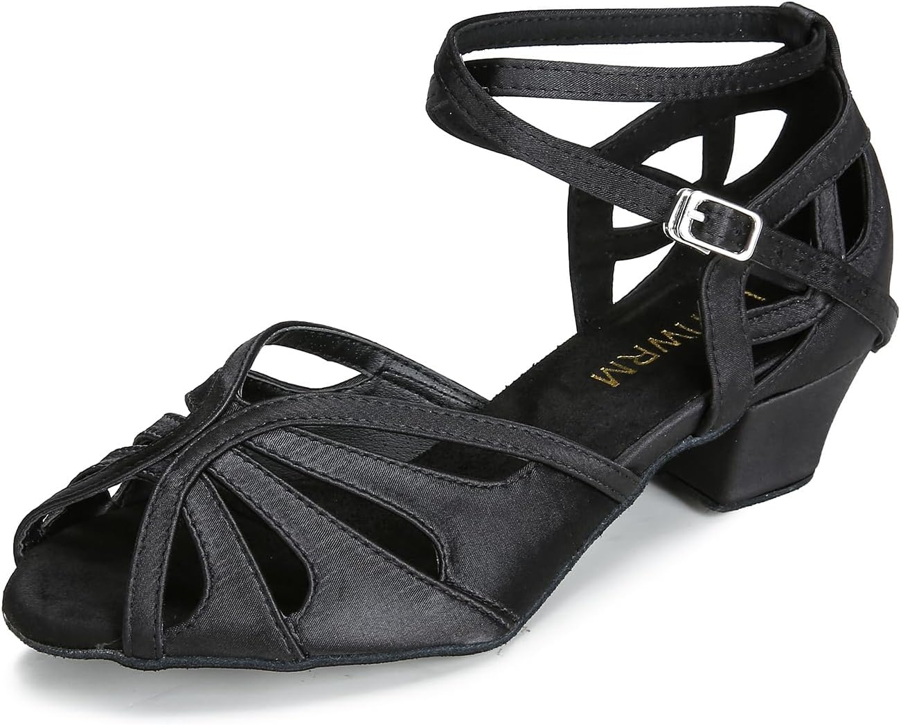 Ballroom Dance Shoes Women Low Heel Latin Salsa Swing Practice Dancing Shoes Comfortable Dance Cuban Heel 1.5inch