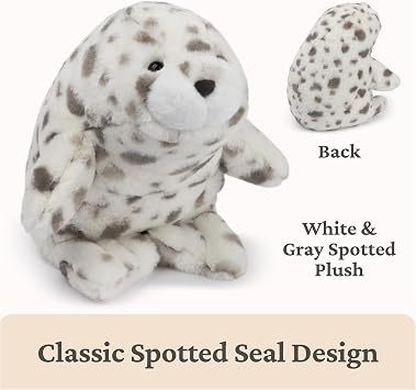 GUND Nuri Leopard Seal Plush, Premium Stuffed Animal for Ages 1 and Up, White/Gray, 10”