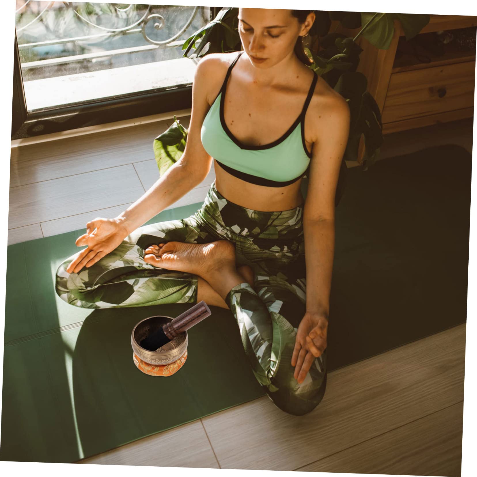1set Ciotole Tibetane Rame Per Meditazione Accessorio Per Yoga e Relax Include Cuscino e Sacchetto Suono Resonante e Calmo Per Ogni Occasione