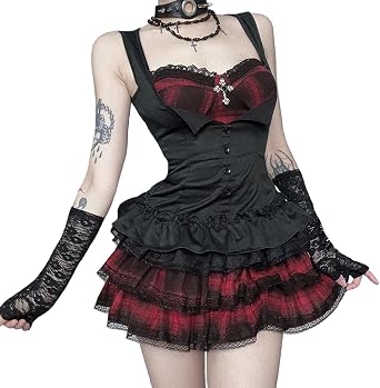 Gothic Lolita Dress, Black, Halloween, Cosplay, Idol Costume, Sleeveless, Mini Length, Cute, Harajuku Style, Mori Girl, Princess JSK Costume, Stage Costume, Party, Event, Live Photography