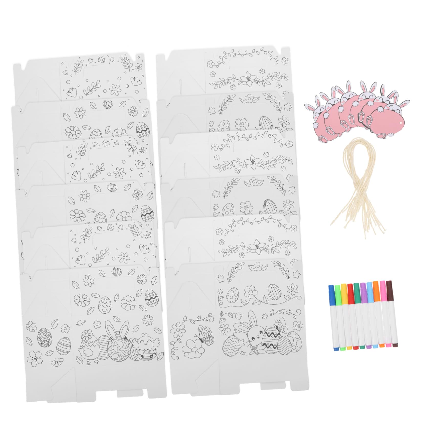 Scatole Pasquali Incompiute Kit Artigianali Contenitori Vuoti Decorazioni Festa Progetti Creativi Bambini Fai Da Te Imballaggio Piccolo