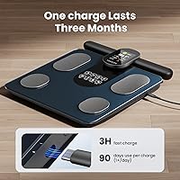 Vista 6 de Scale for Body Weight, 8 Electrode Smart Bathroom Scale with BMI Body Fat Muscle Mass 28 Full Body Composition, High Precision Digital Weight Scale