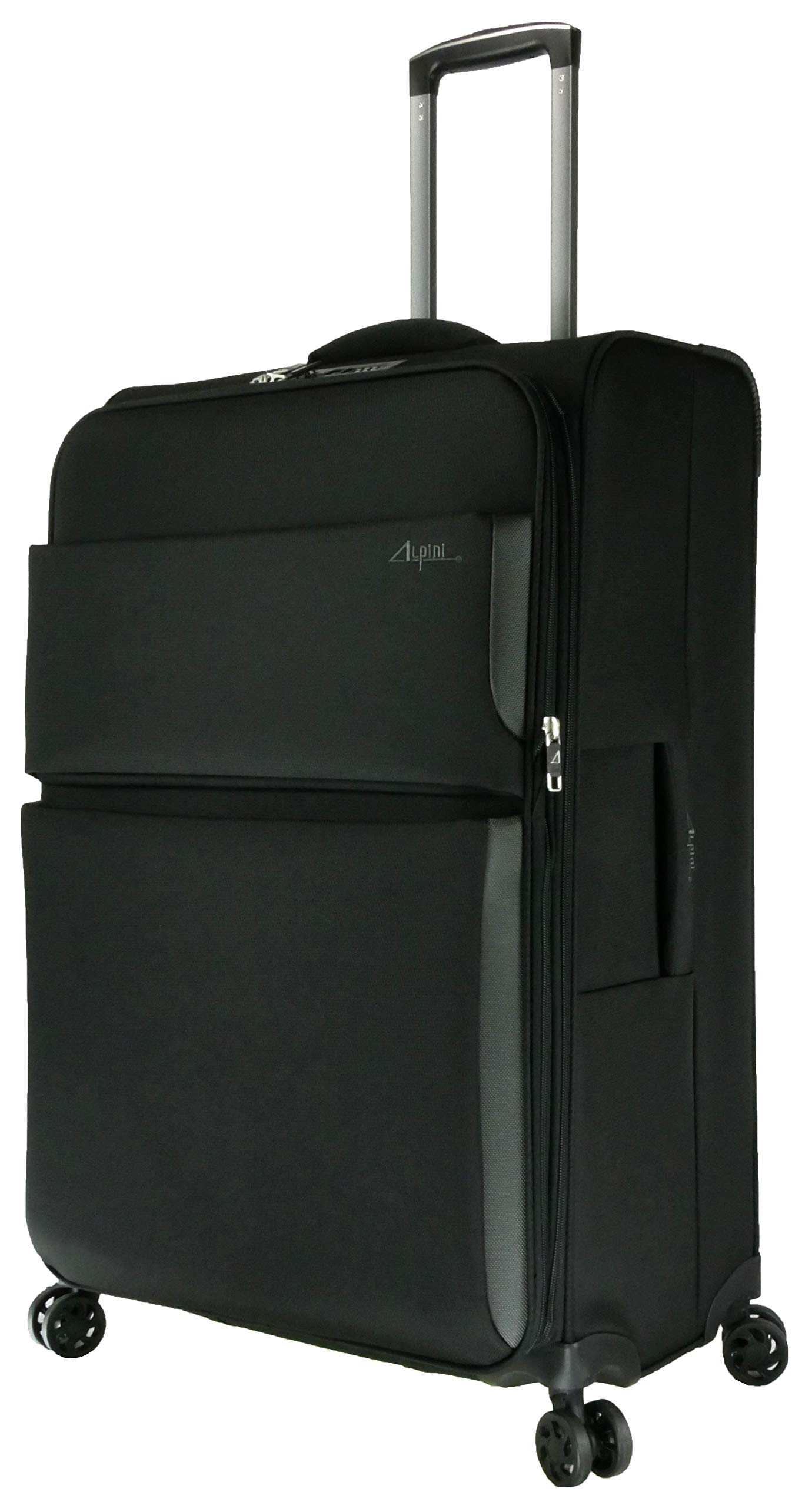 ALPINI Valise Souple Grande Taille Arizona 2.2 Structure Renforcée Ultra légère Extensible Garantie 2 Ans (Black...