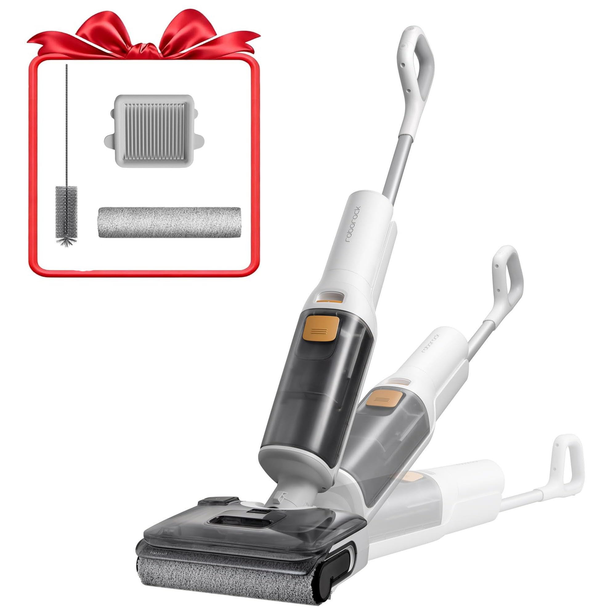 F25 RT Wet Dry Vacuum Cleaner,90°C High Temperature Self-Clean,Anti-Tangle,180° Lie-Flat Floor Cleaner Machine,Triple-Edge Cleaning,Vacuum Mop All in One,Vacuum Cleaner Wet and Dry 20000 Pa