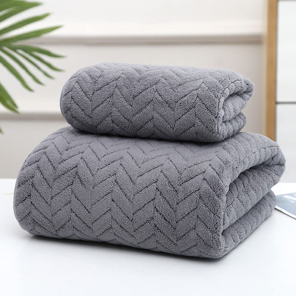 Home Towels Bathroom Nordic Solid Color 2 Pcs Face Bath Towel Set Couples Gift Quick Dry Microfiber Shower