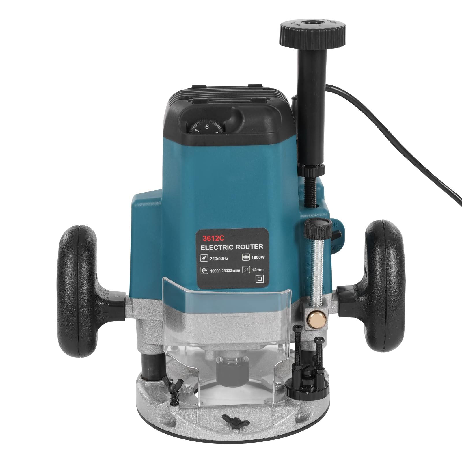 MINRS Fresadora de madera eléctrica, 2200 W, fresadora de 6,35 – 12,7 mm de diámetro, fresadora de cantos de 23000 rpm, con 15 pinzas de sujeción para carpintería
