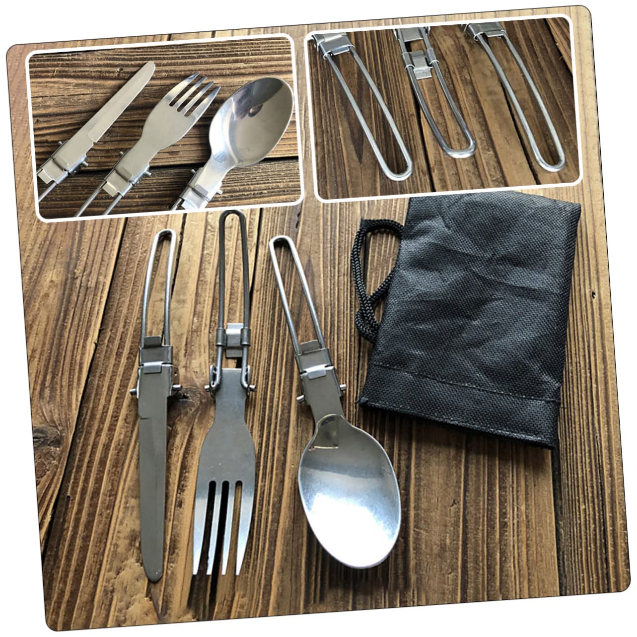 KOMBIUDA 1 Set Compact Camping Cookware Stove for 1-2 People Picnic Cookware Set and Camping Pans Outdoor Cooking Supplies Orange