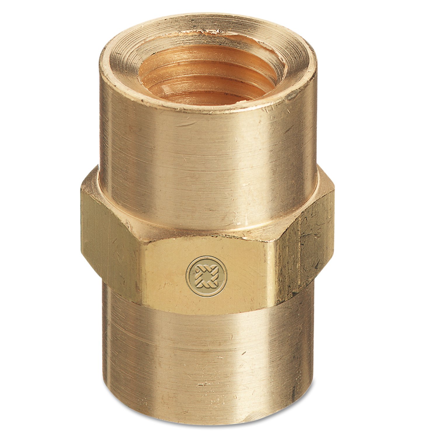 BF-4HP Pipe Thread Couplings, Adapter, 3,000 PSIG, Brass, 1/4" (NPT), Female/female Connection, 0.5 Length