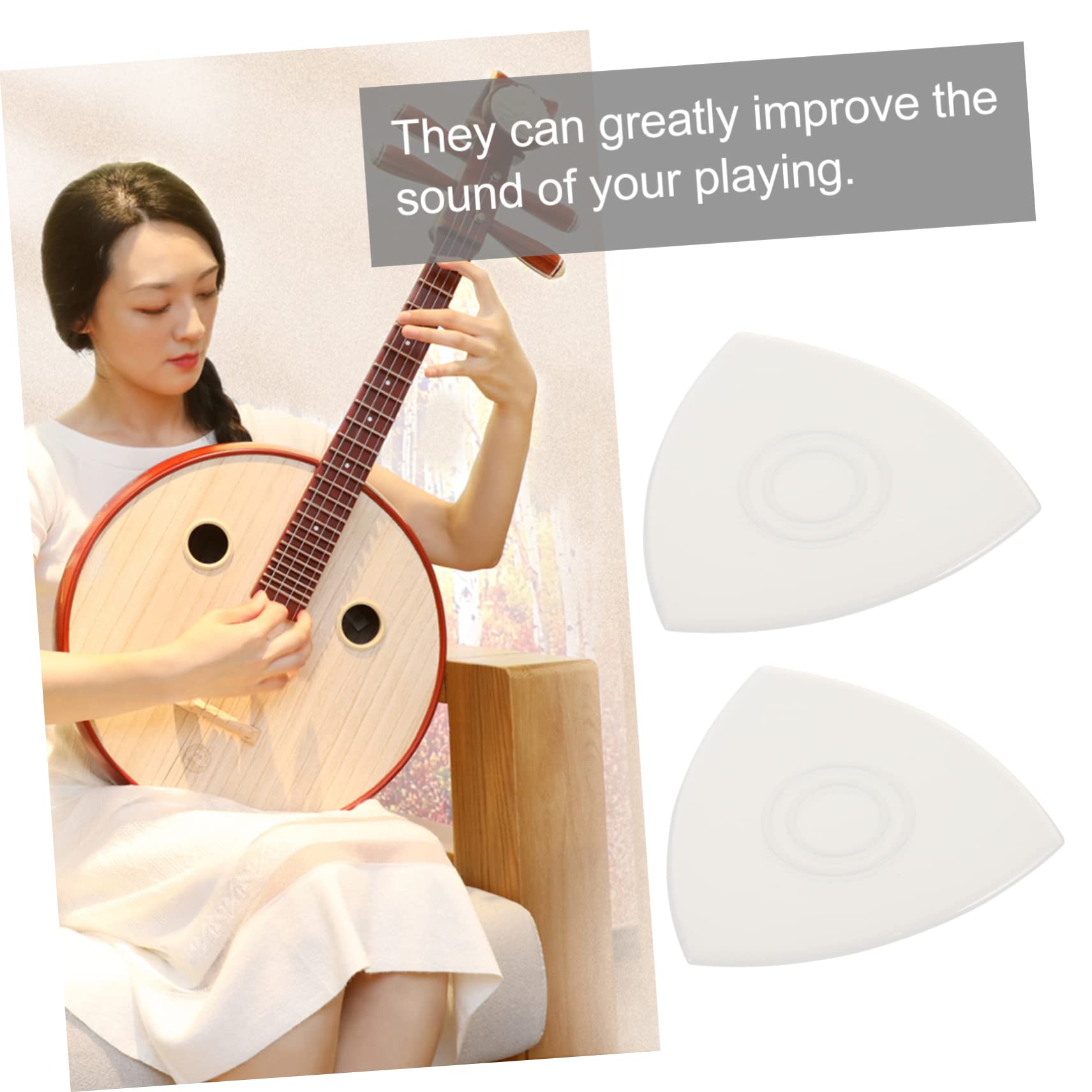 Toyvian Juego De 5 Púas De Guitarra Acústica De Nailon Púas De Repuesto Para Ukelele 12 Unidades X 5