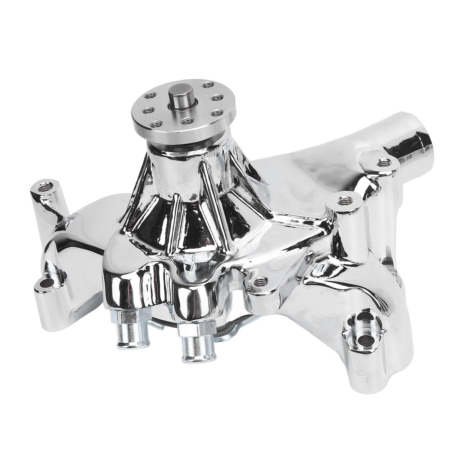 Bomba de Agua Larga de Aleación de Aluminio, Alto Flujo Cromado |Reemplazo de Rodamiento de Rodillos de Bolas de Alta Resistencia para 396 502 V8