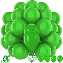 AhfuLife 100 Stück Grüne Luftballons Geburtstag, Helium Luftballons Grün, Ballon Grün Girlande für Faschings, Klassenzimmer, Hochzeit, Garten, Geburtstagsfeier, Abschlussball Deko St. Patricks