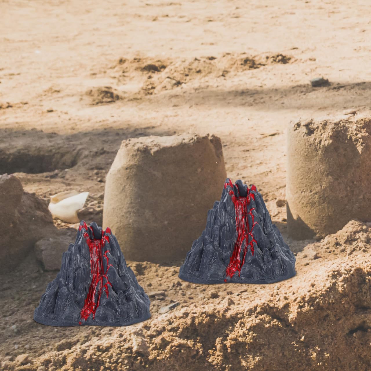 Safigle 2 Figuras De Volcán Simuladas – Juguete Educativo Y Decoración Para Acuarios