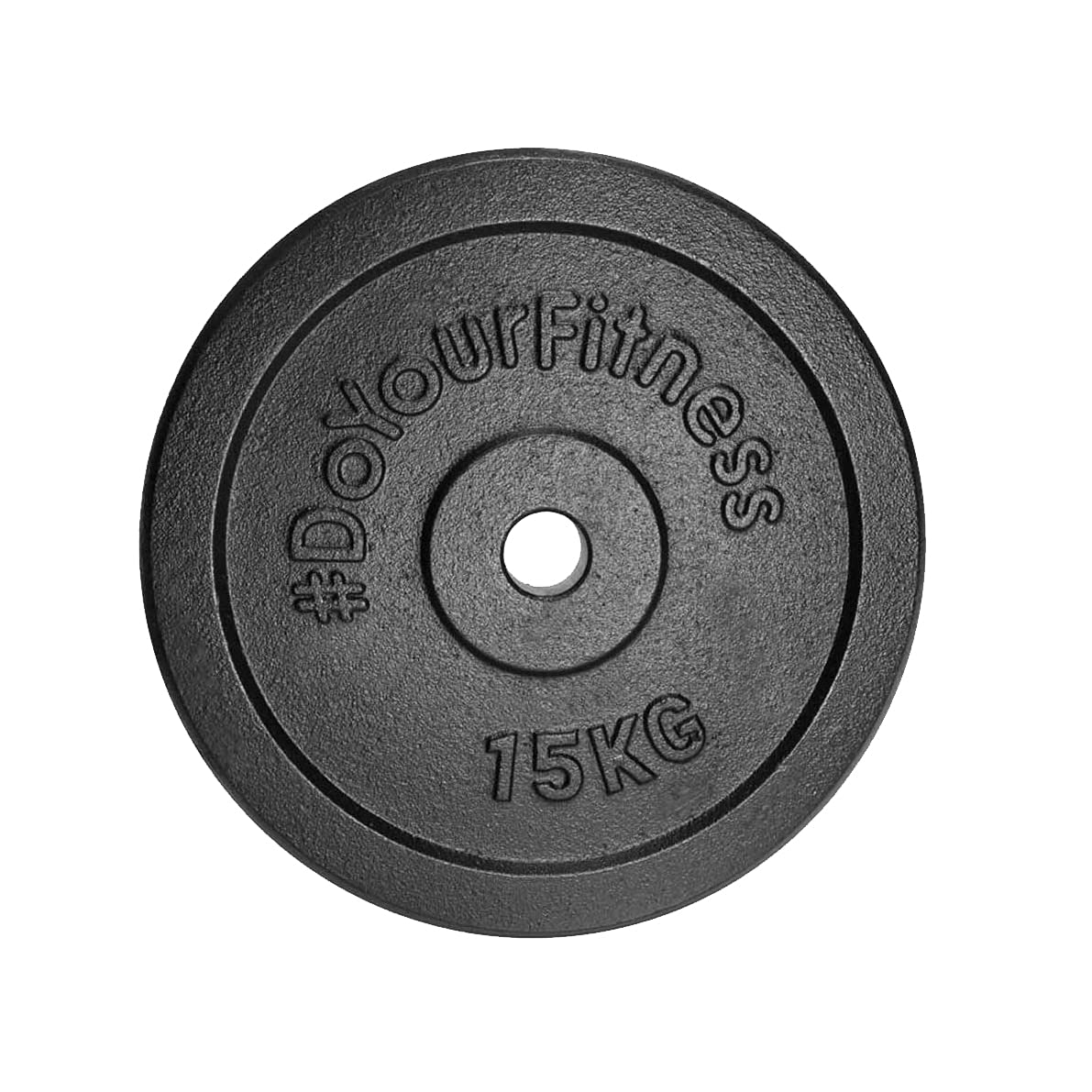 #DoYourFitness Discos de Hierro Fundido 100% de 0,5-20 kg - Diámetro de 28/30 mm - Pesas y Mancuernas para Ejercicio en Casa - Negro