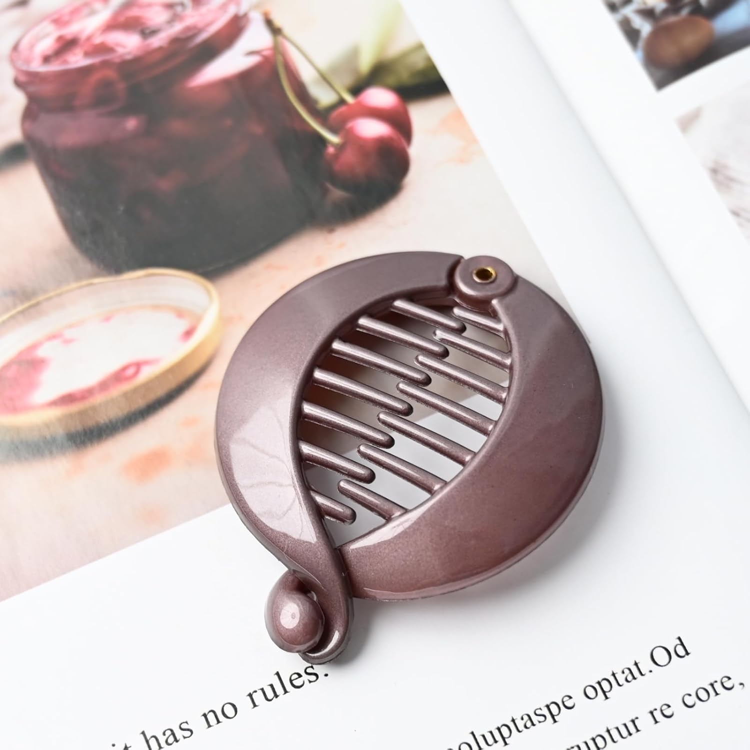 Forest 2.5" Effortless Beauty Assorted Side Combs Hair Clip Pins Round Banana Clips, pack of 4 (bronze) - Image 5