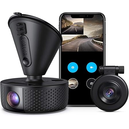 Dual Dash cam | VAVA Dual 1920x1080P FHD | Front and Rear dash camera | 2560x1440P Single Front| for cars with Wi-Fi | Night Vision | Parking Mode | G-sensor | WDR | Loop recording| Support 128GB Max