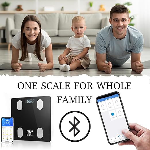 Báscula de Baño Digital Moss & Stone Smart Scale Negra miniatura 3