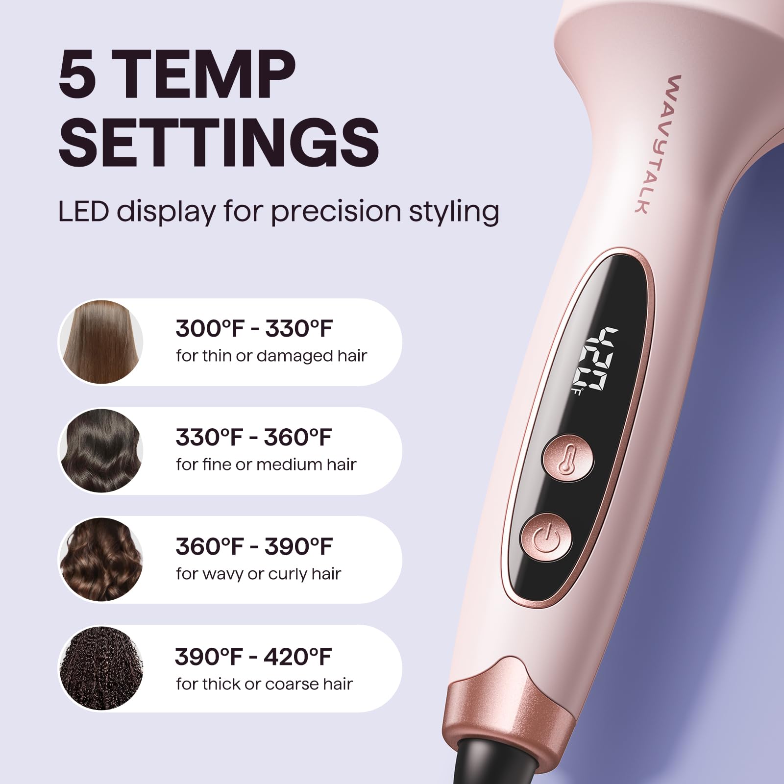 Wavytalk Grande Thermal Brush - Big Bouncy Waves -4 Wavytalk Grande Thermal Brush - Big Bouncy Waves -4