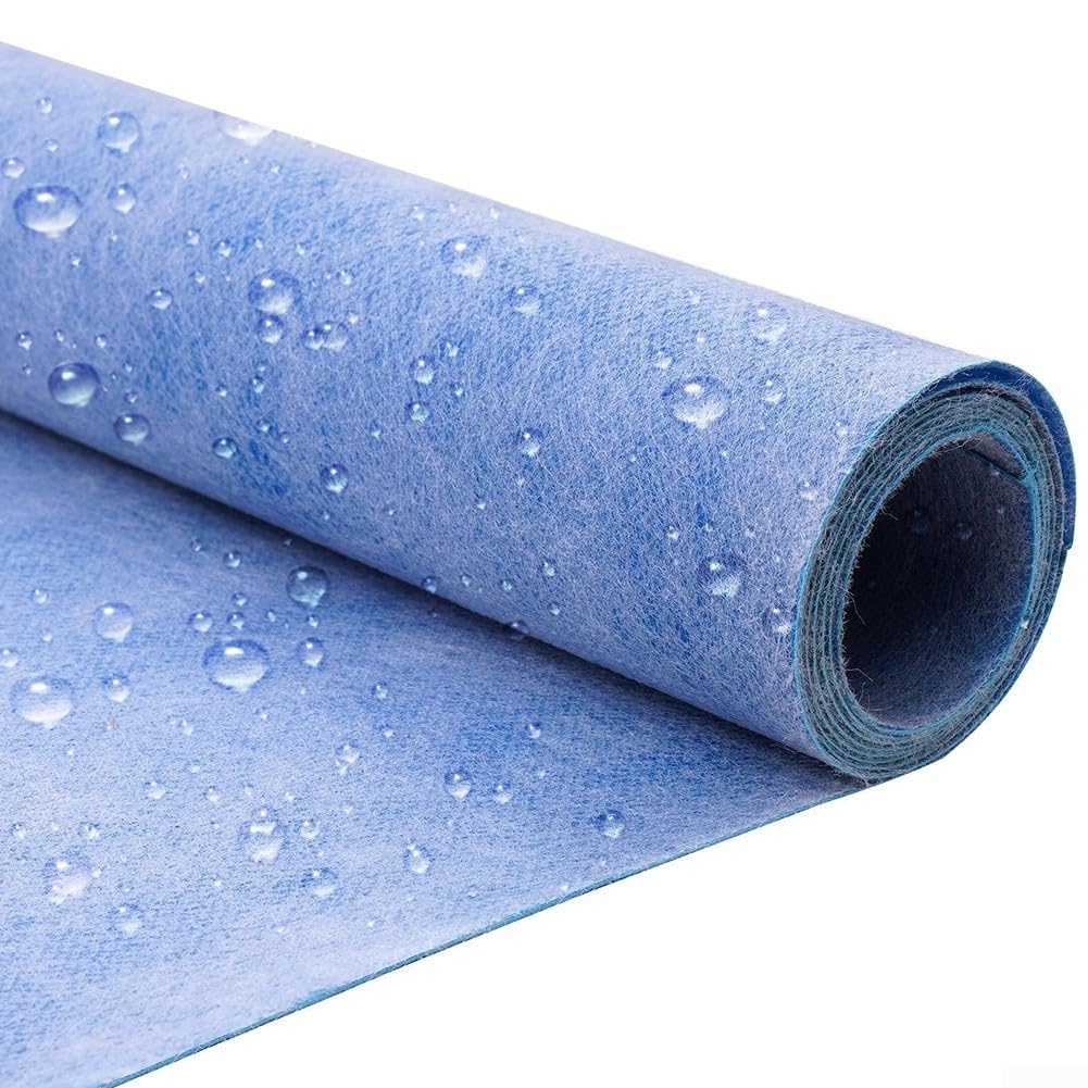 Waterproof Membrane For Tile Underlayment In For Shower Wall Floor Sealing Applications Bathrooms Kitchens And Sauna Moisture Barriers(Blue30cm*10m)