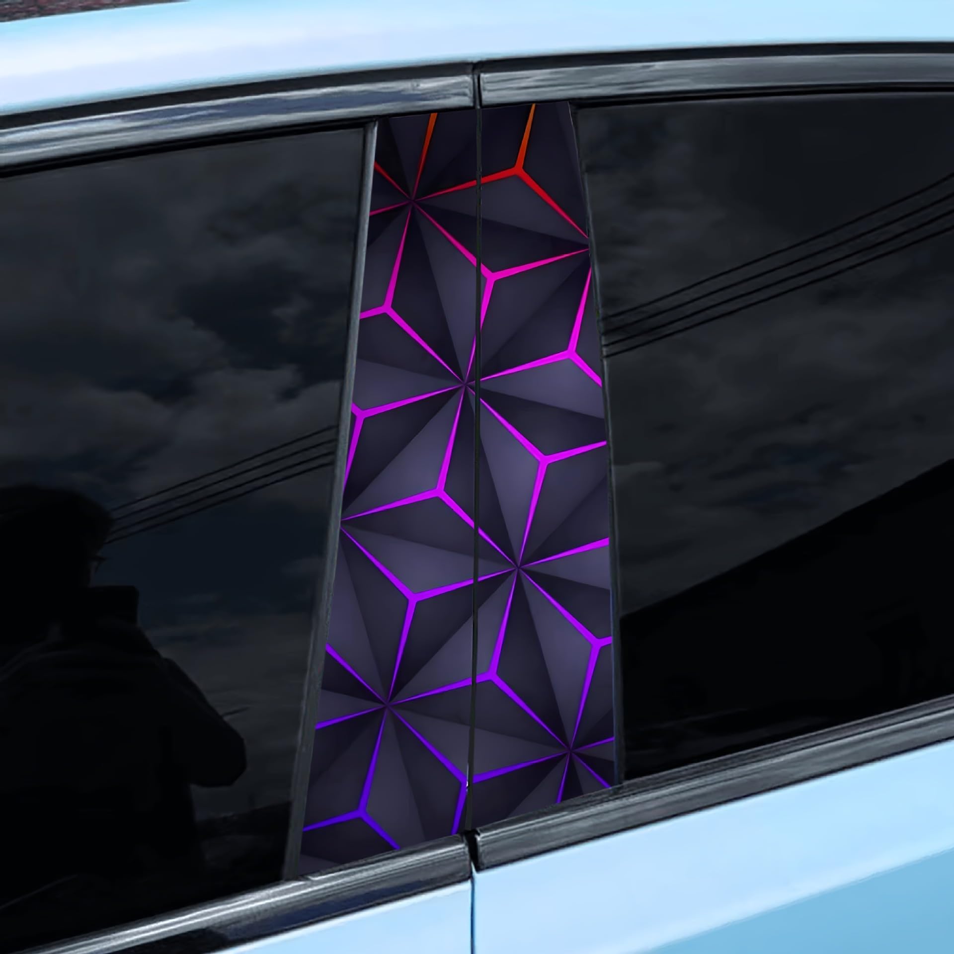 MDMDPYLCH Car B Pillar Stickers, for Opel Grandland XGrandland A18 I 2017-2024, Waterproof Vinyl Decals Self-Adhesive Anti-Scratch B Covers Car Exterior Styling Accessorie