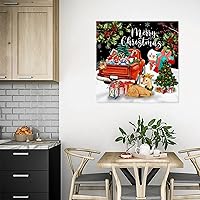 Vista 6 de Calcomanías artísticas para decoración de pared, diseño de muñeco de nieve, camión rojo, calcomanías para decoración de pared, calcomanías murales