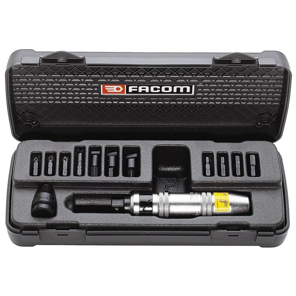 FACOM - Coffret de Tournevis à Frapper - NS.263M - Jeu de 13 Outils - Embouts et Douilles - Matériau Durable de Qualité - Outillage pour Professionnels et Particuliers