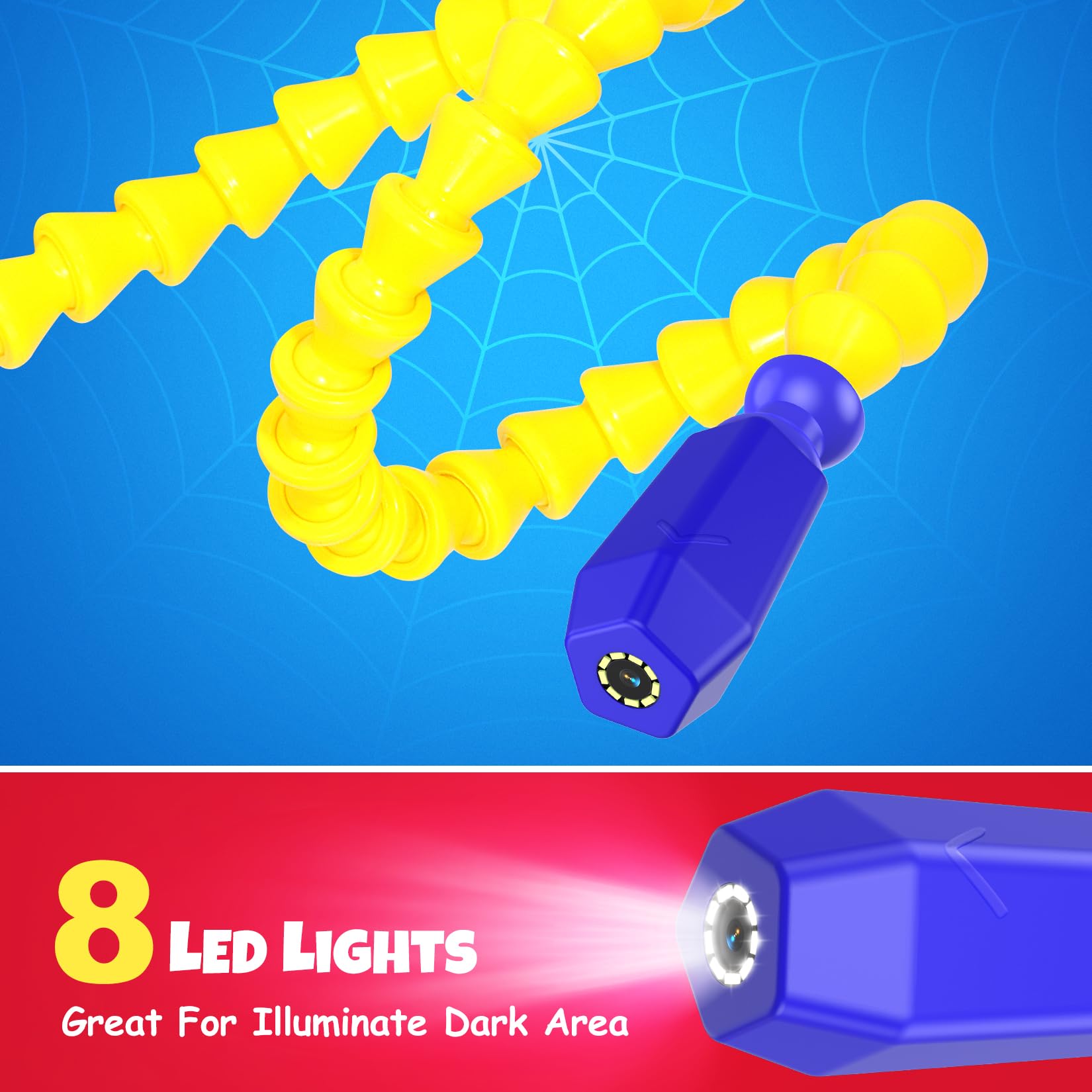 Borescope Snake Camera with Light for Kids, Educational STEM Toys for Boys & Girls 4-6, Unique Birthday Gifts for Kids 4 5 6 7 8 9 10 Years Old, Science Gifts for Hiking Camping Nature Exploration - Image 3