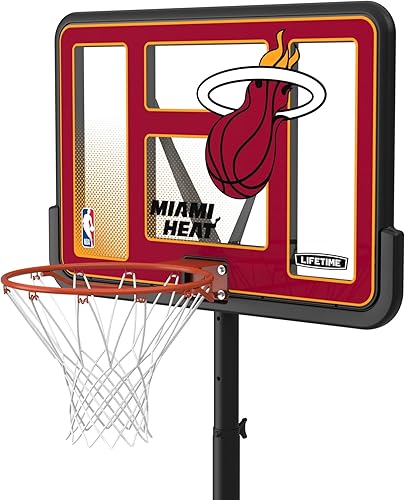 Vista 110 de Aro de basketball con sistema portable, de altura ajustable, tablero posterior de 44 pulgadas de Lifetime 1269 Pro Court.